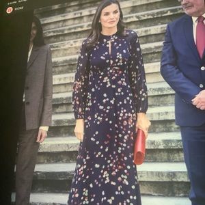 Massimo Dutti Confetti Print Black Dress